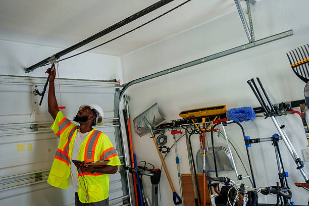 Professional Garage Door Panel Replacement technician working in Milroy, PA